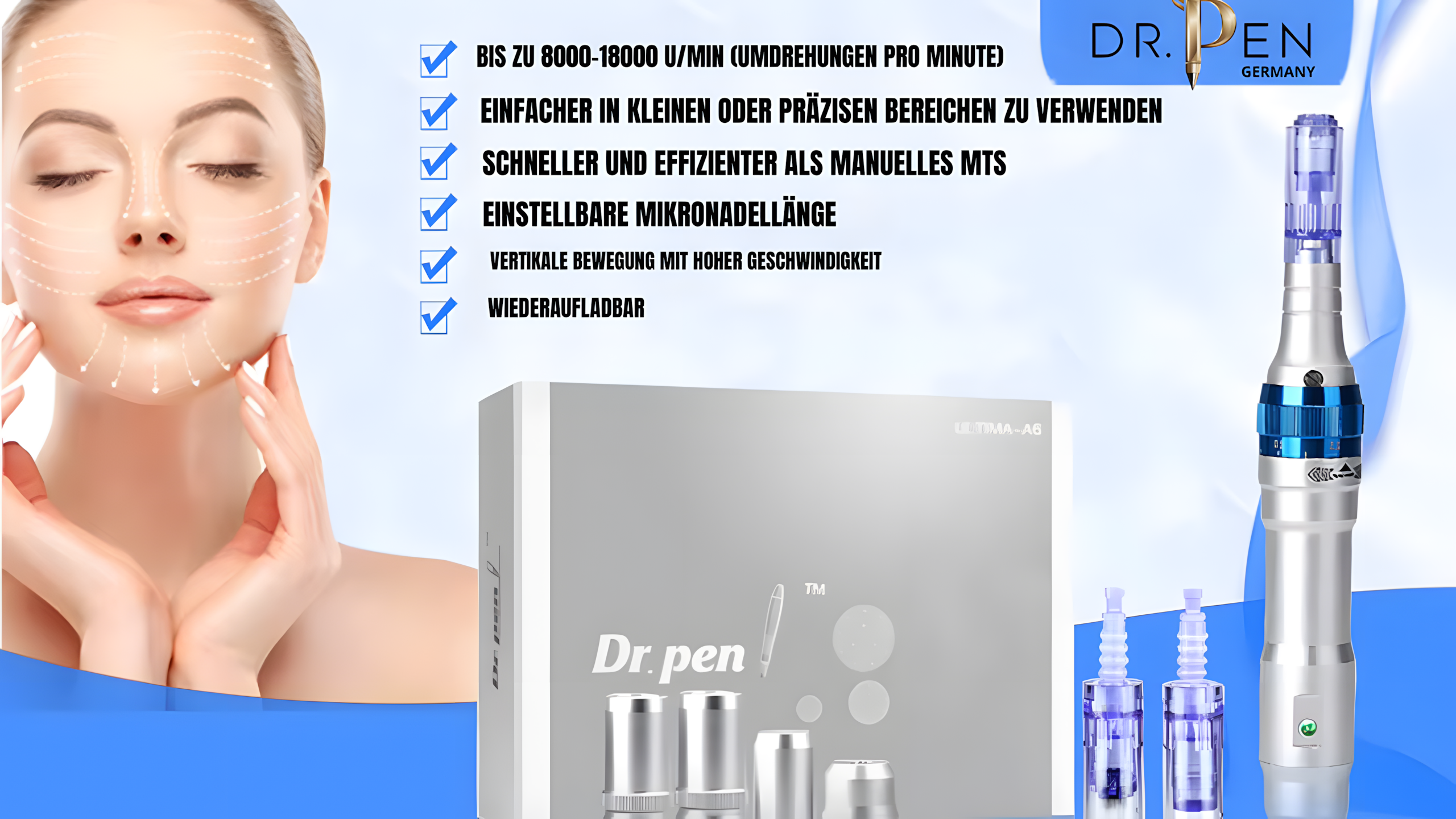 Dr Pen Ultima A6 Derma Microneedling-System für das Gesicht – Bild 5