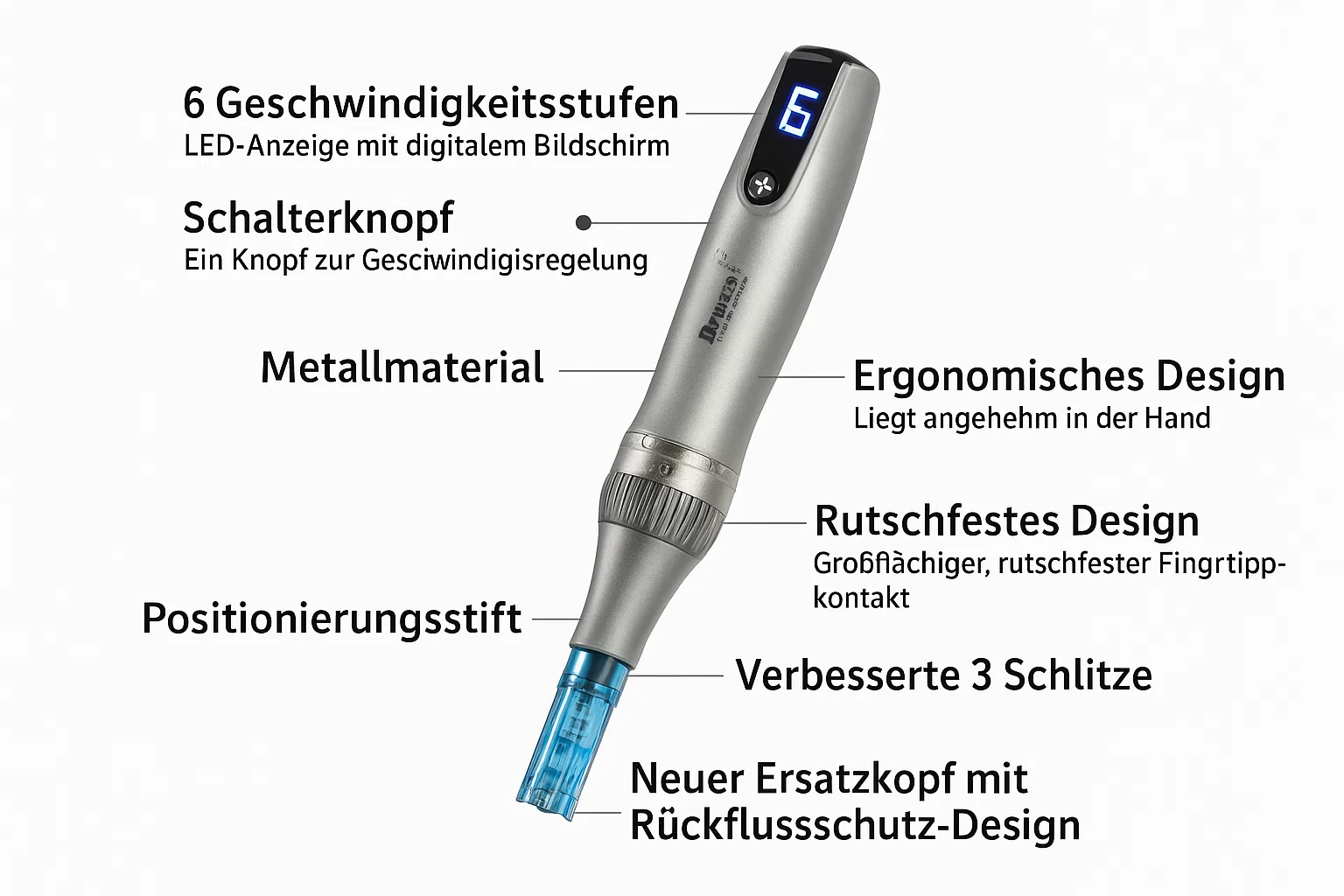 Dr Pen Ultima M8S, Dermasystem für Microneedling im Gesicht – Bild 4