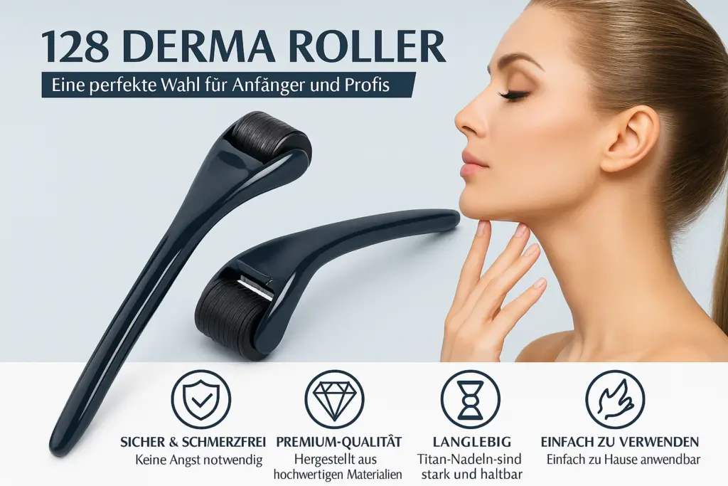Derma Roller für Bart- und Haarwachstum – DRS 128 Microneedling