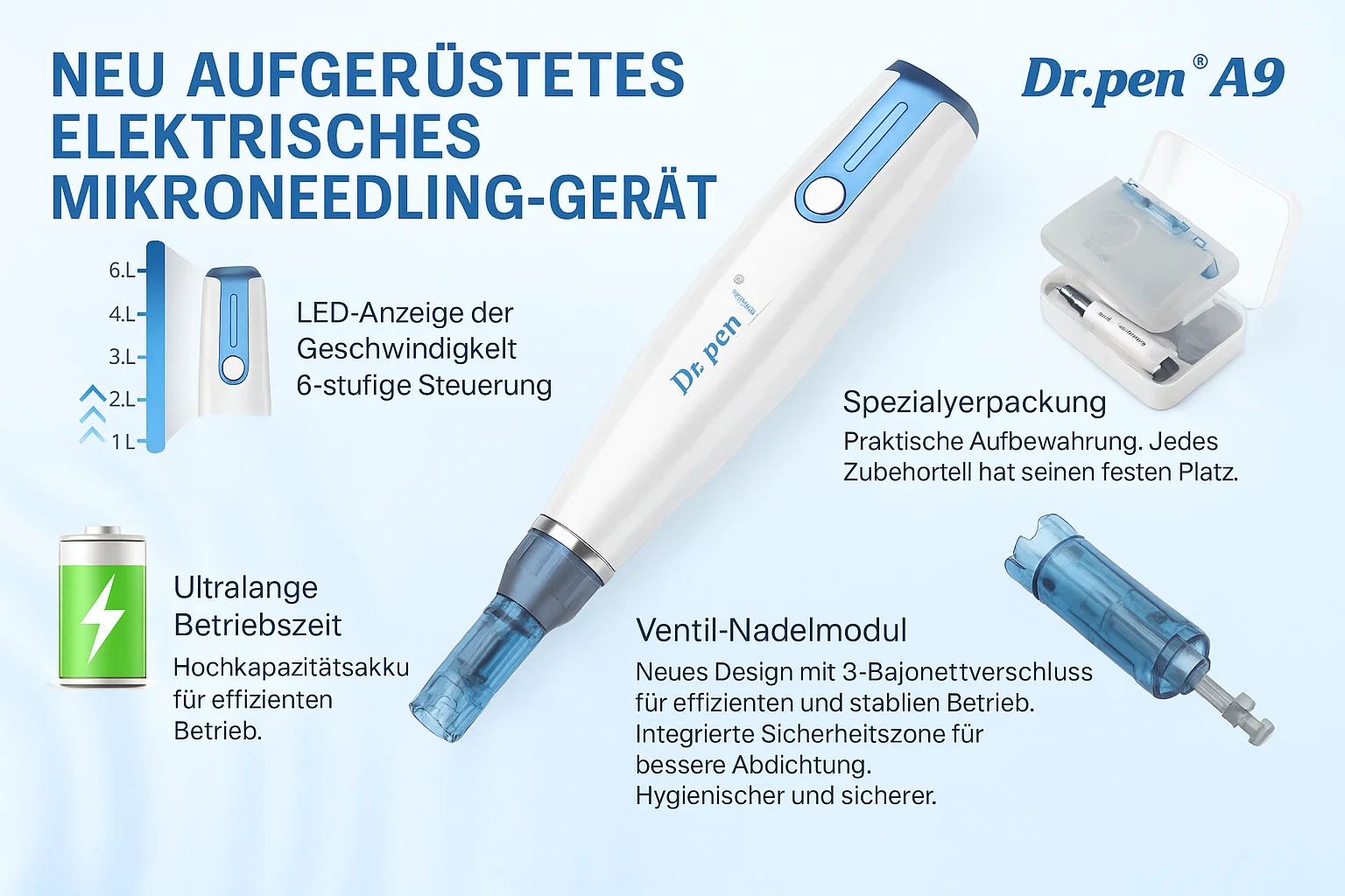 Dr. Pen Ultima A9 – Professioneller Microneedling-Stift – Bild 4